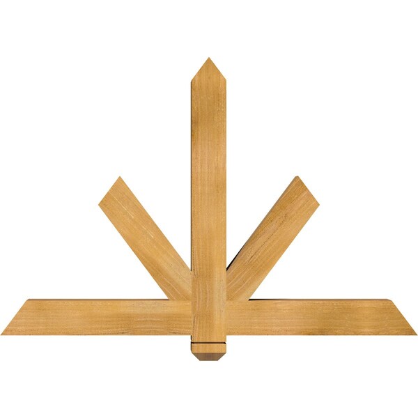Ekena Millwork Kennewick Rough Sawn Timber Gable Bracket, Western Red Cedar, 48"W x 32"H x 4"D x 4"F, 16/12 Pitch GBW048X32X0404KEN00RWR - main